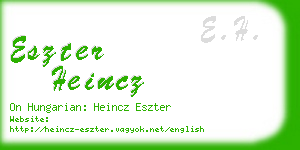 eszter heincz business card